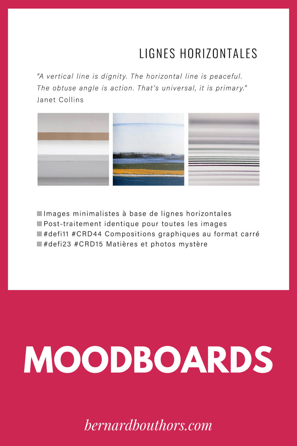 Les tableaux d&rsquo;humeur ou&nbsp;moodboards